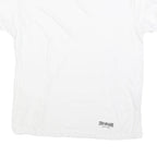 TRUE RELIGION Womens White V-Neck T-Shirt M Short Sleeve Cotton Blend Casual