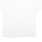 TRUE RELIGION Womens White V-Neck T-Shirt M Short Sleeve Cotton Blend Casual