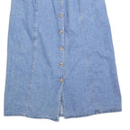HUNT CLUB Womens Blue Denim Button Front Midi Skirt Cotton Blend Size M Casual