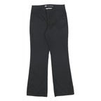 DICKIES Womens Black Cotton Blend Slim Trousers W30 L30 Zip Closure