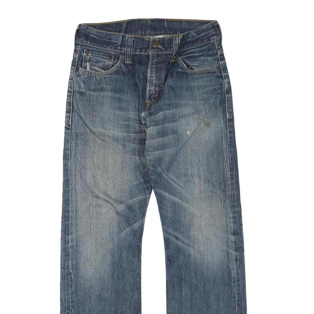 LEVI'S Womens Jeans Blue Regular Straight Denim Medium W32 L32 523 Zip Cotton