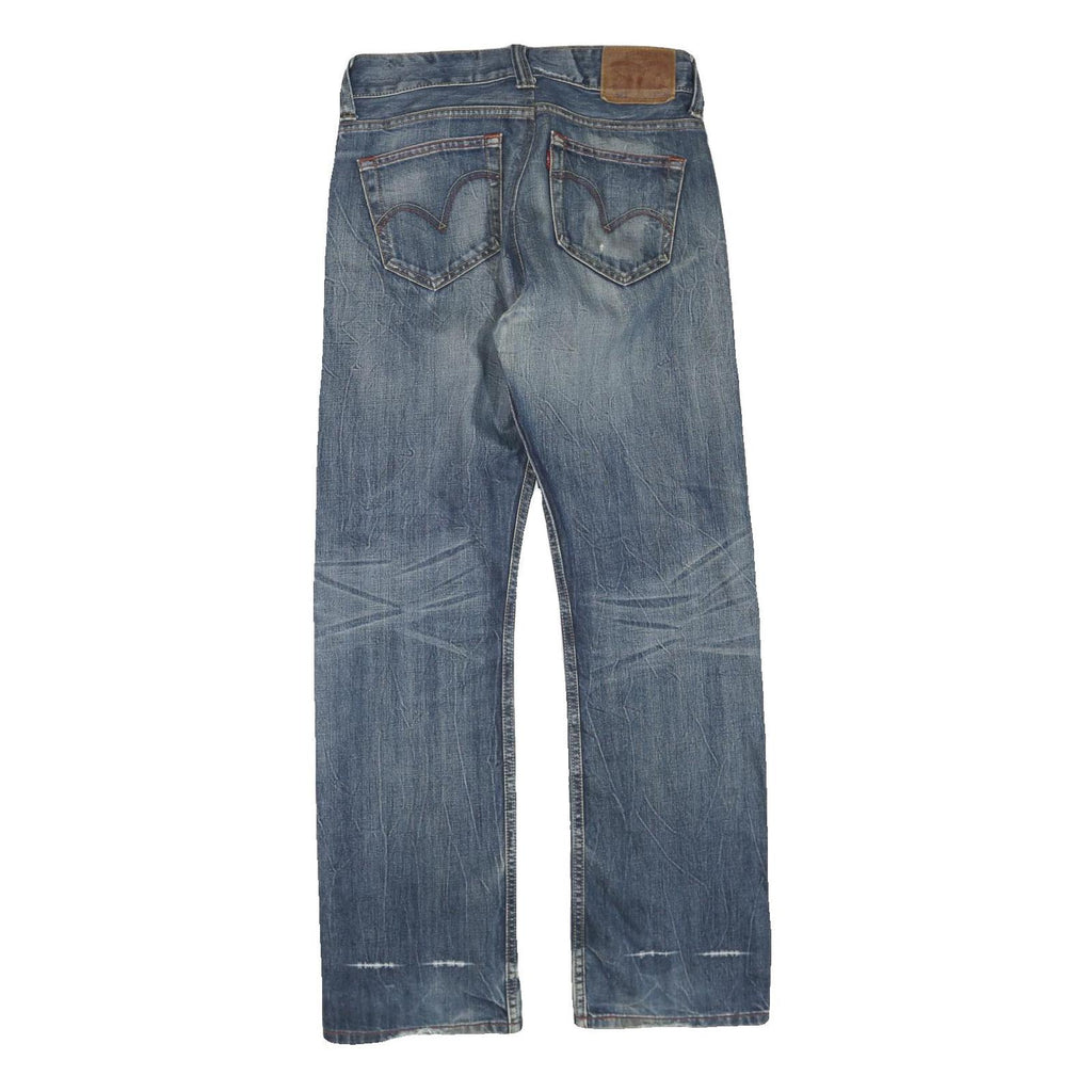 LEVI'S Womens Jeans Blue Regular Straight Denim Medium W32 L32 523 Zip Cotton