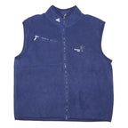 ADIDAS Mens Blue Jacket 2XL Polyester Blend Zip Plain Athletic Sports Vest