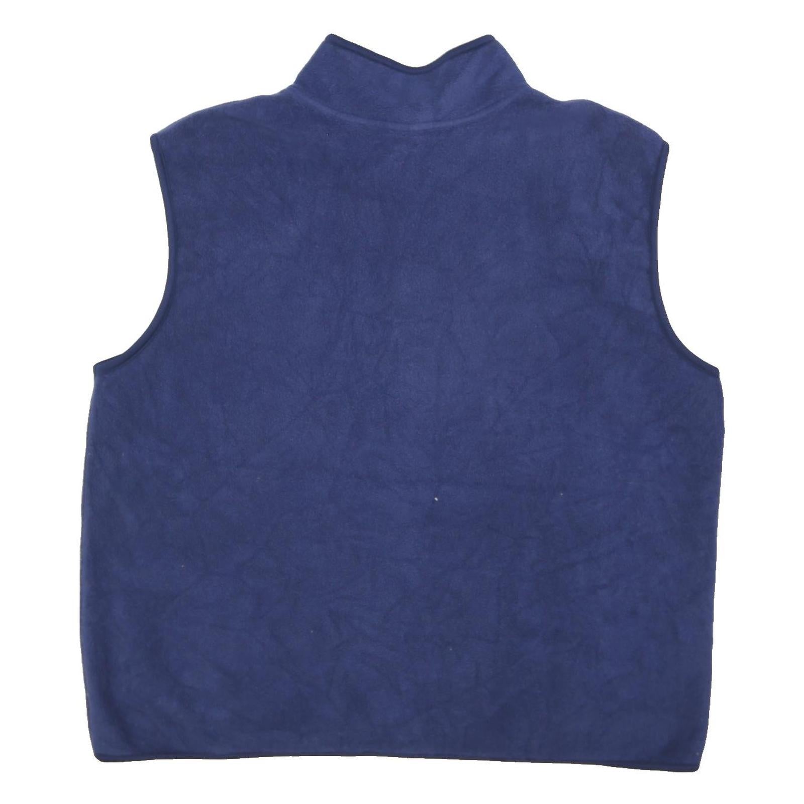 ADIDAS Mens Blue Jacket 2XL Polyester Blend Zip Plain Athletic Sports Vest