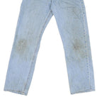 CARHARTT Mens Regular Fit Light Blue Denim Jeans W32 L31 Zip Closure Pockets