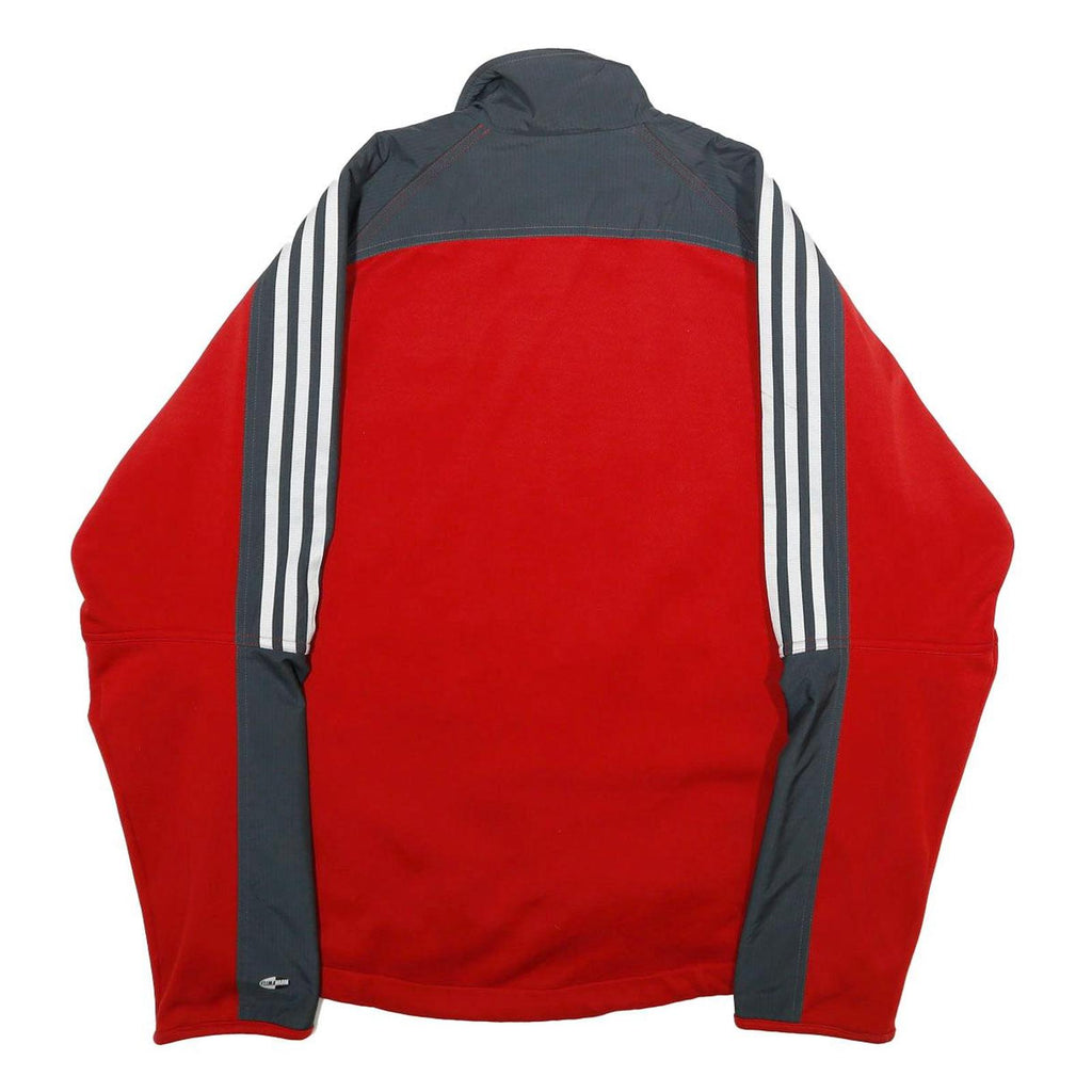 ADIDAS Mens Red & Grey Track Zip Jacket M Polyester Sportswear Casual