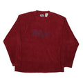 FILA Mens Red Crew Neck XL Sweatshirt Embroidered Logo Casual Comfort