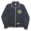 NIKE Mens Black & Yellow Track Jacket L Polyester Zip Collar Ribbed 72 Logo