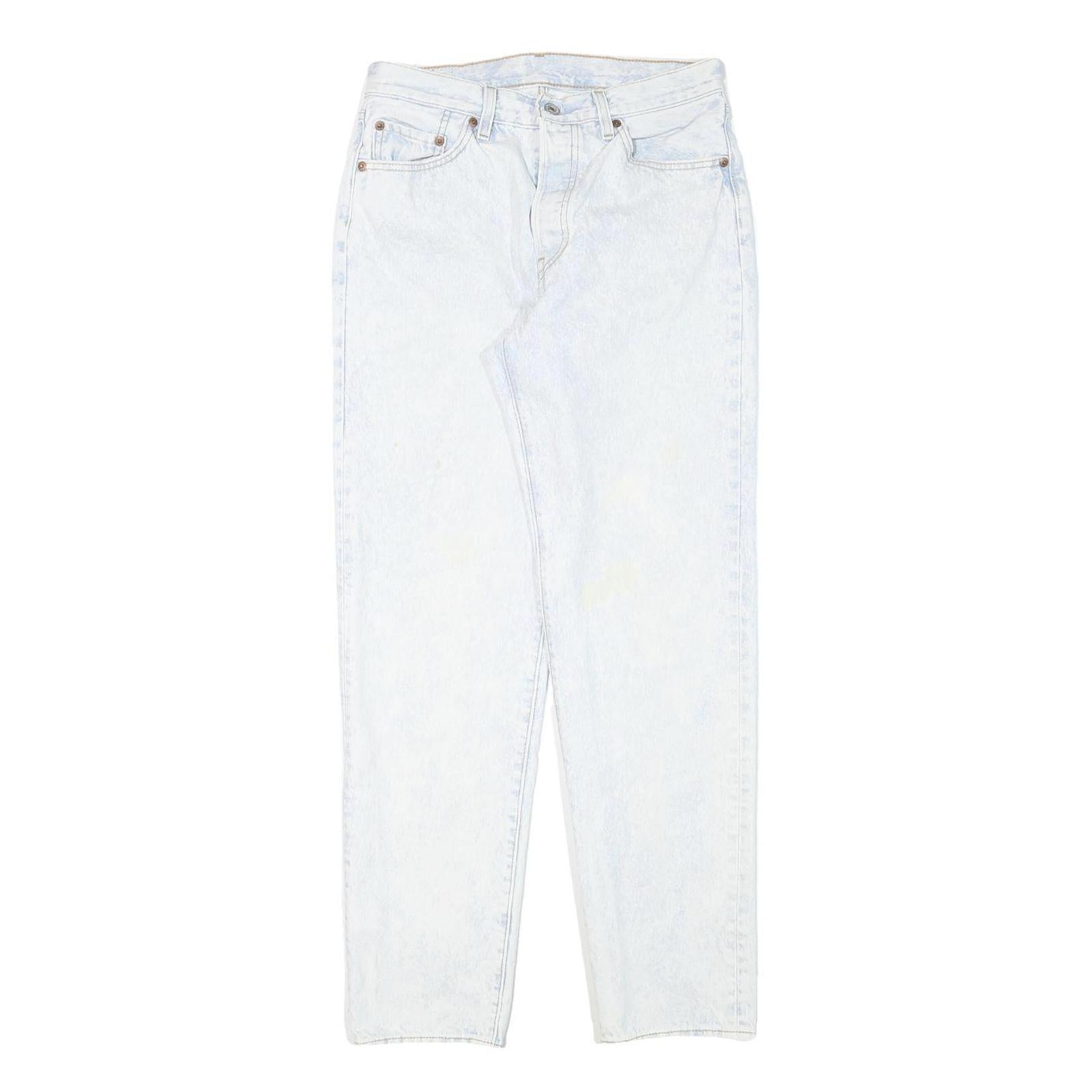 LEVI'S Womens Regular Fit Blue Denim Jeans W28 L29 Button Cotton Blend Classic