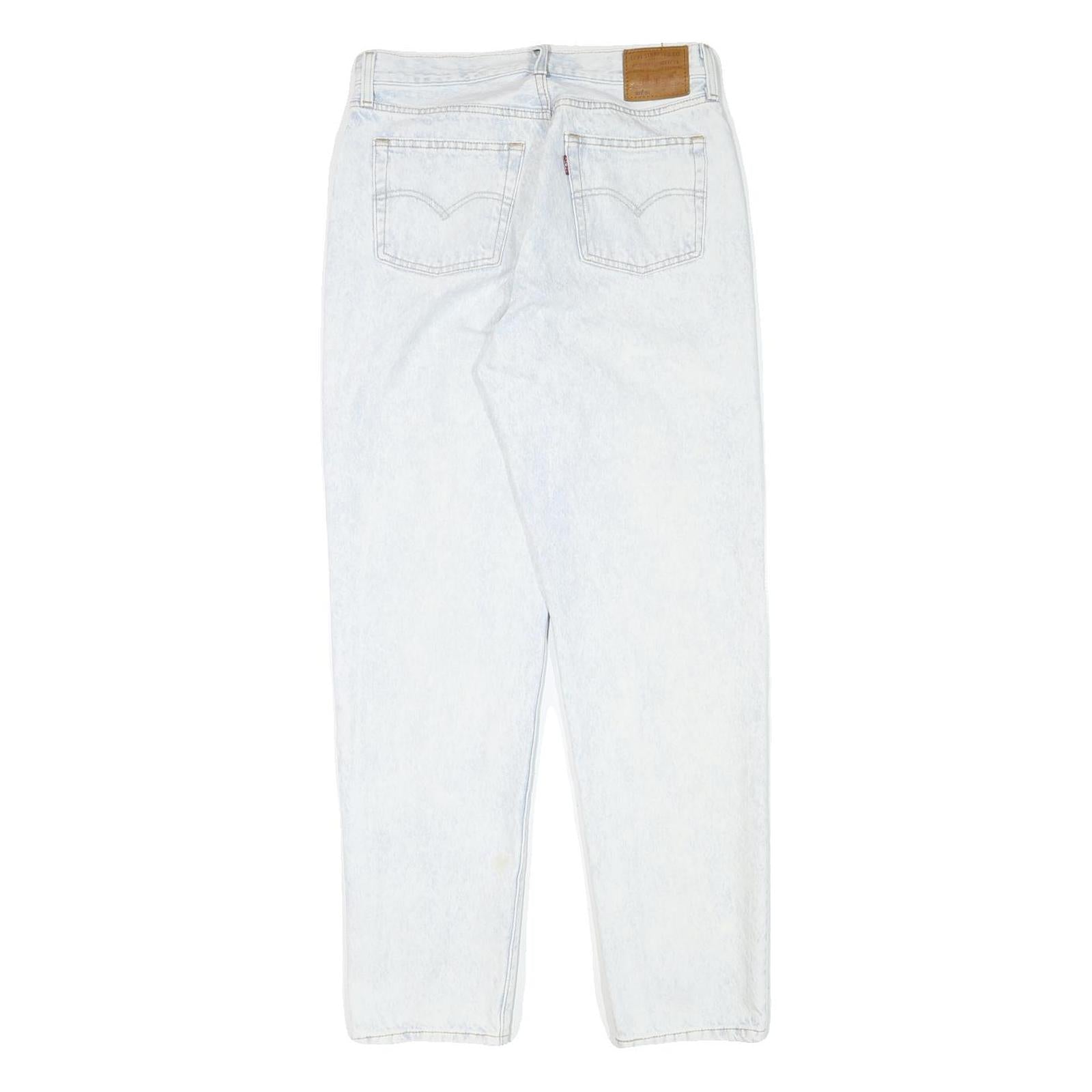 LEVI'S Womens Regular Fit Blue Denim Jeans W28 L29 Button Cotton Blend Classic