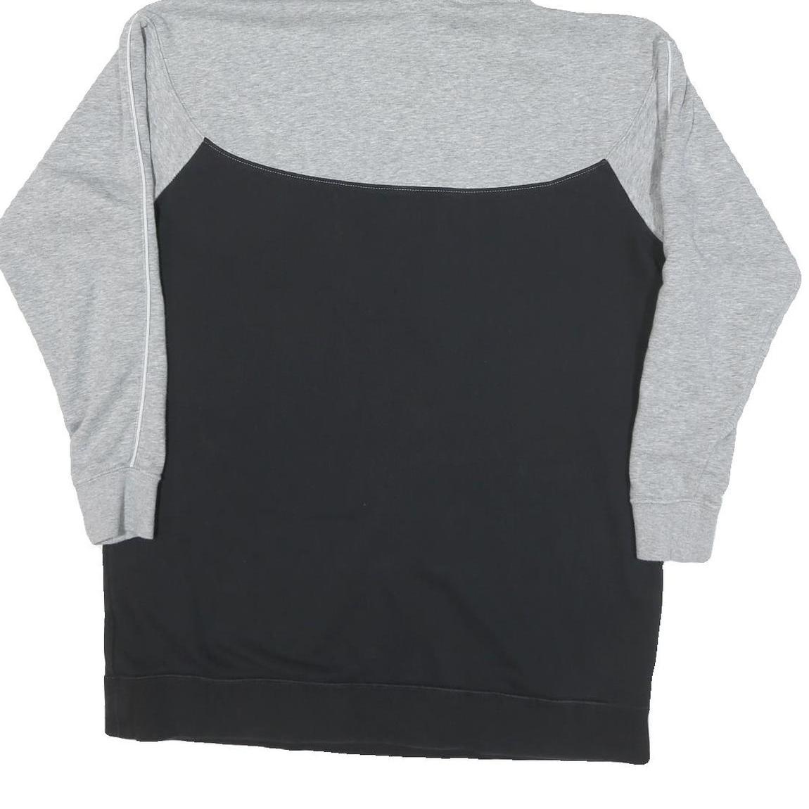 NIKE Mens Grey & Black Logo Pullover Hoodie M Sweatshirt Casual Sportswear