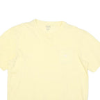CHAPS Mens Yellow Plain T-Shirt M Short Sleeve Crew Neck Pocket Casual Cotton