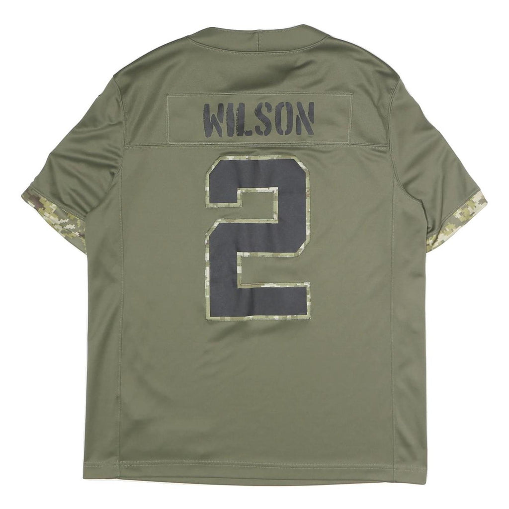 NIKE Mens Green New York Jets Football Shirt L Short Sleeve V-Neck NFL