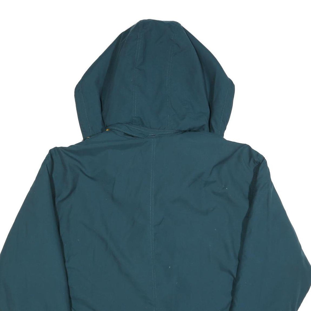 Womens Blue & Yellow Zip Jacket L Polyester Blend Hooded Casual Outerwear