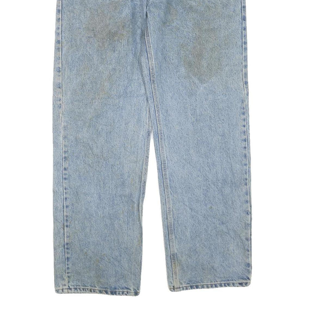 CARHARTT Mens Jeans Blue Regular Straight Denim Medium W38 L32 Classic Zip