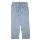 CARHARTT Mens Jeans Blue Regular Straight Denim Medium W38 L32 Classic Zip
