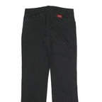 DICKIES Womens Cotton Blend Black Regular Straight Trousers Zip W31 L31
