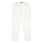 TOMMY HILFIGER Womens White Slim Jeans Cotton Button W33 L27 Classic Fit
