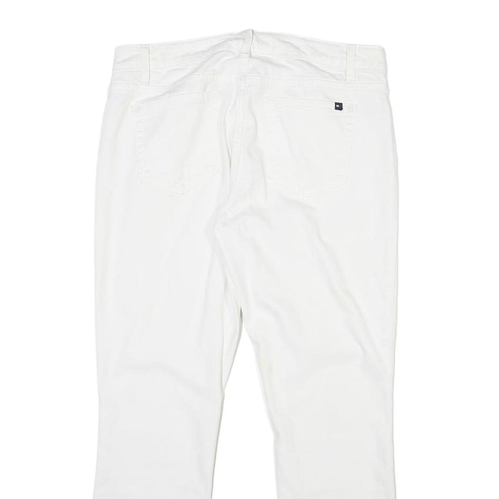 TOMMY HILFIGER Womens White Slim Jeans Cotton Button W33 L27 Classic Fit