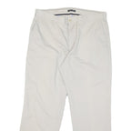 NAUTICA Mens Cotton Blend White Regular Straight Trousers W38 L30 Casual Comfort