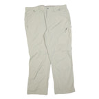 SWITCHER Mens Beige Regular Fit Straight Leg Trousers W40 L30 Casual Outdoor Zip
