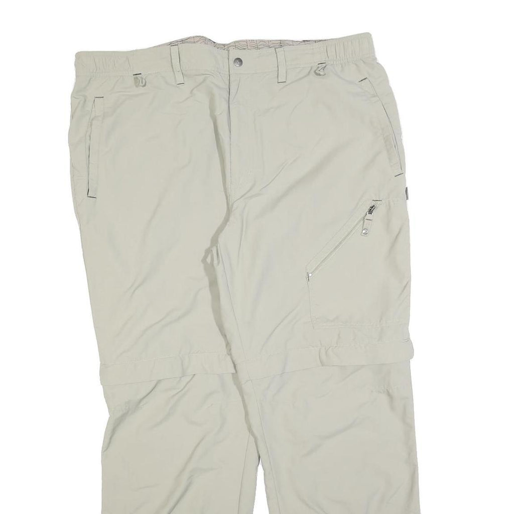 SWITCHER Mens Beige Regular Fit Straight Leg Trousers W40 L30 Casual Outdoor Zip