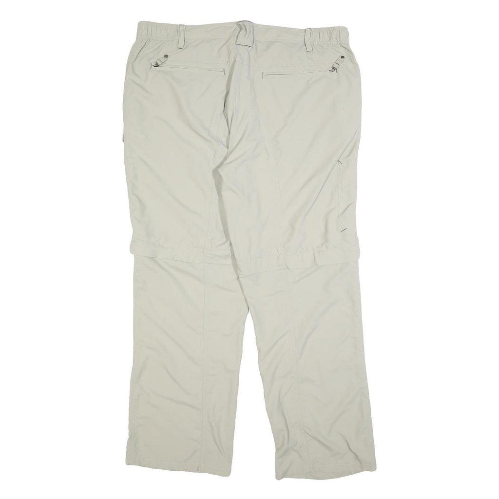 SWITCHER Mens Beige Regular Fit Straight Leg Trousers W40 L30 Casual Outdoor Zip