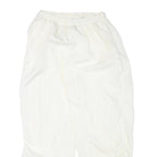 Mens White Joggers L W25 L25 Loose Tapered Polyester Blend Casual