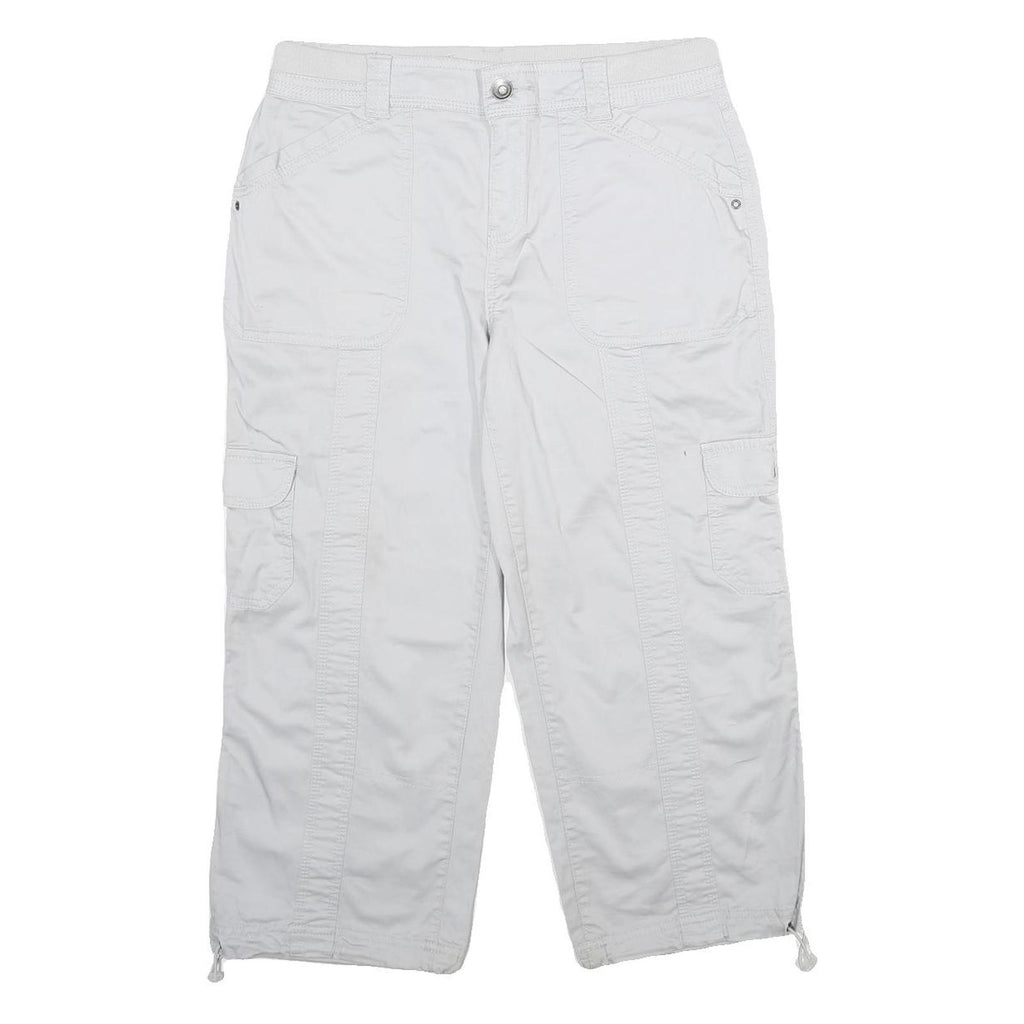 STYLE & CO Womens White Cargo Casual Shorts UK 10 W30 Cotton Blend
