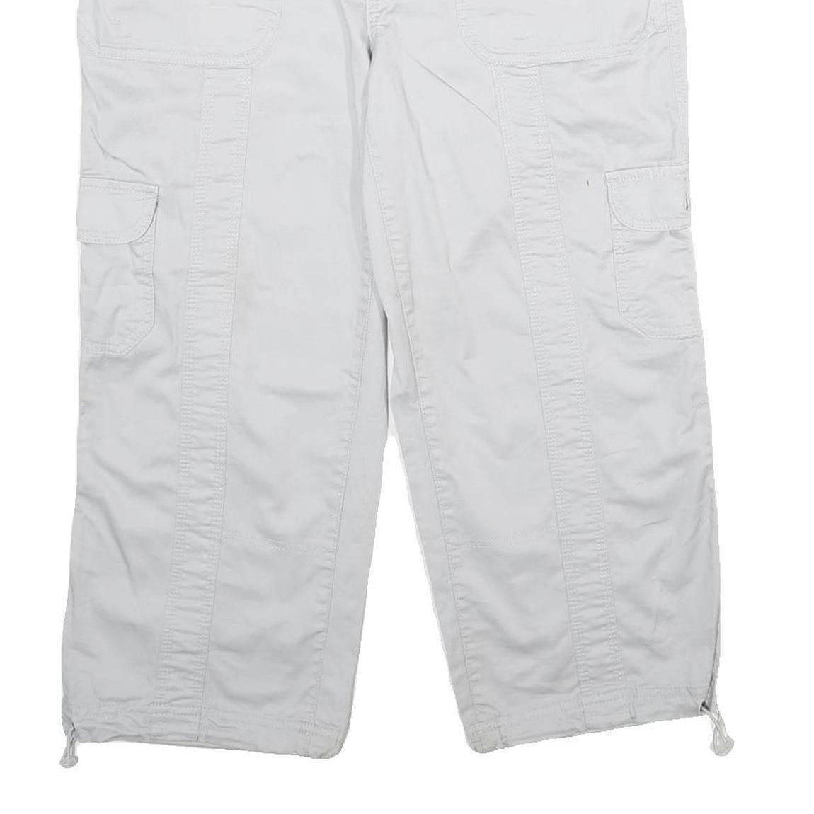 STYLE & CO Womens White Cargo Casual Shorts UK 10 W30 Cotton Blend
