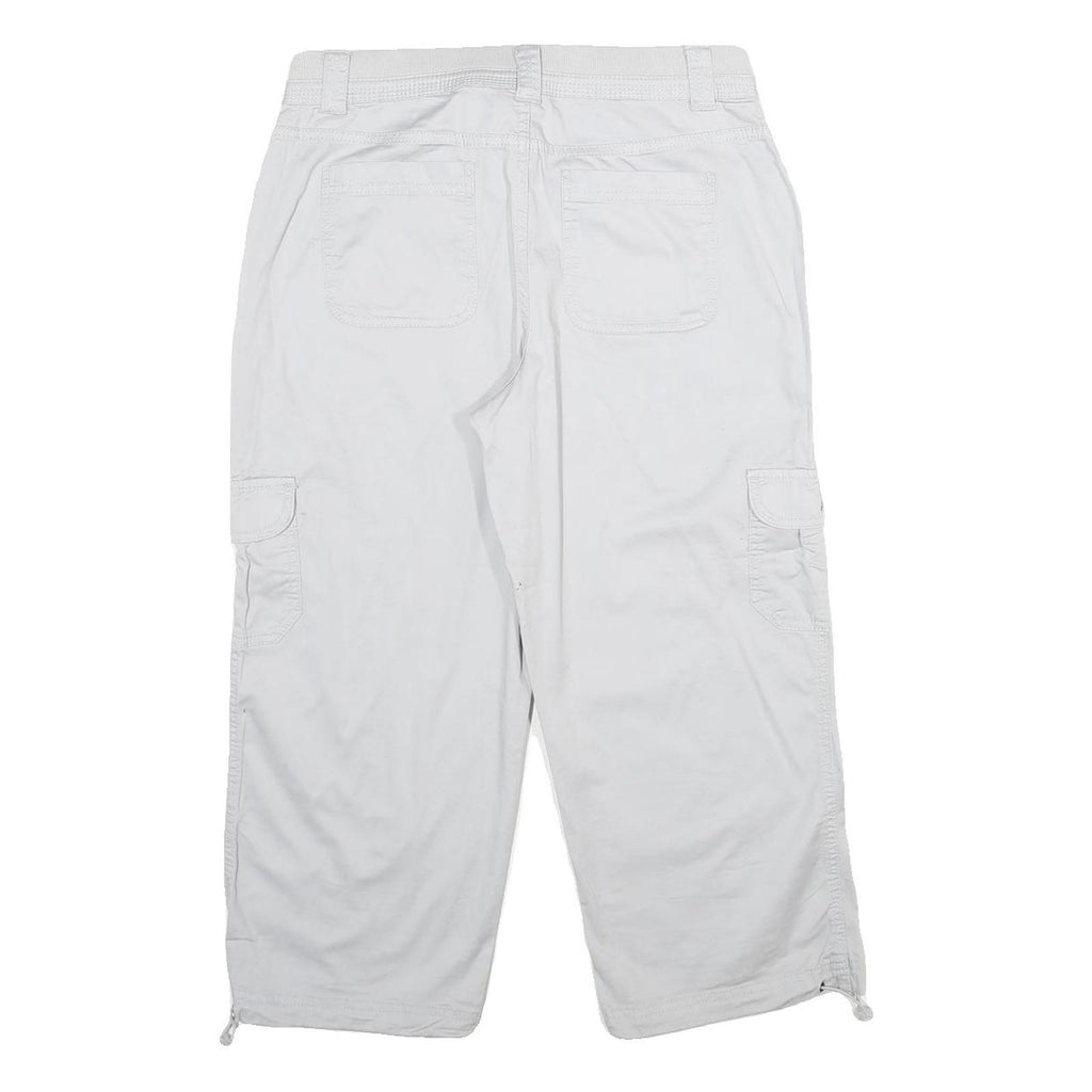 STYLE & CO Womens White Cargo Casual Shorts UK 10 W30 Cotton Blend