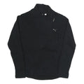 PUMA Womens Black Zip Neck UK 10 Sweatshirt Athletic Casual Pullover