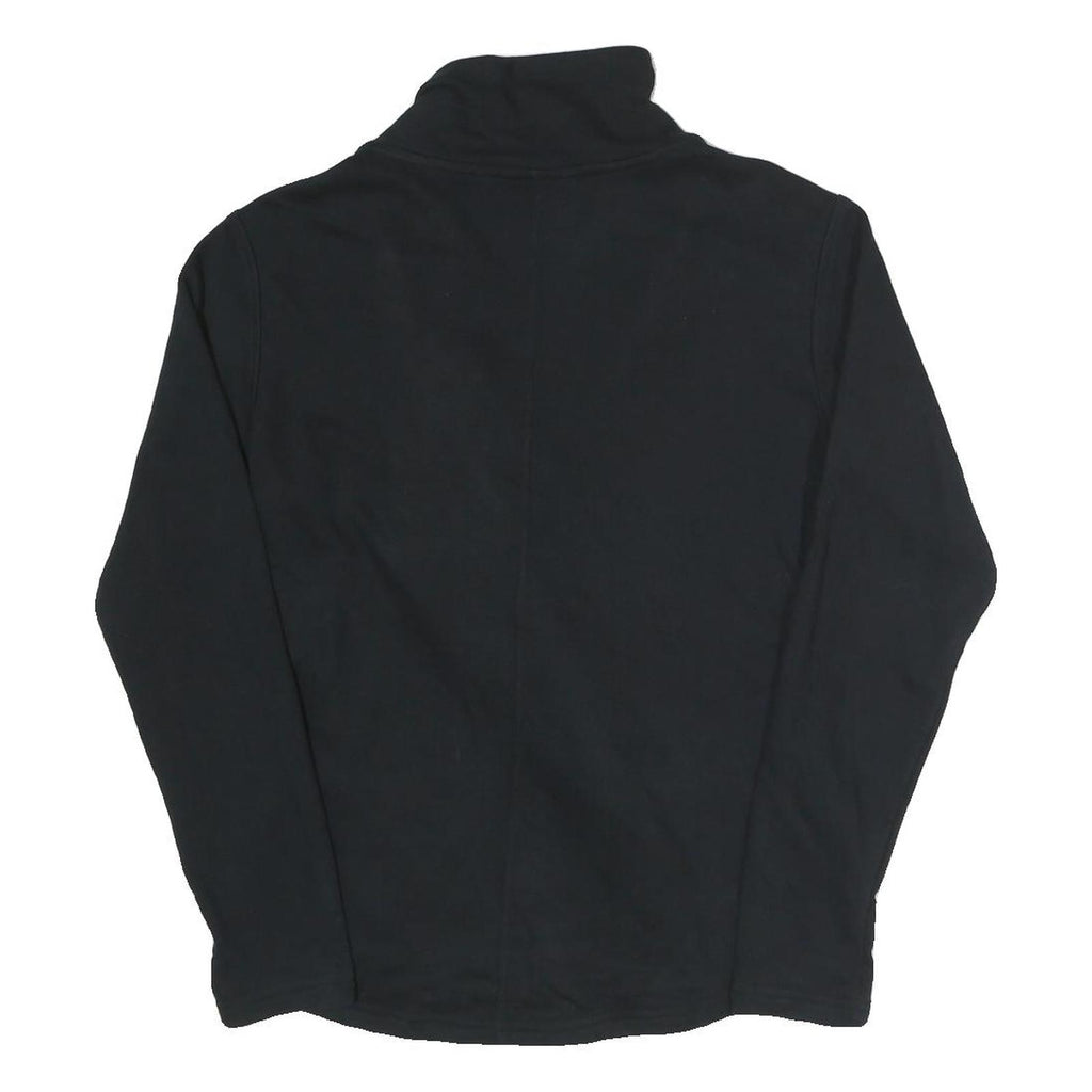 PUMA Womens Black Zip Neck UK 10 Sweatshirt Athletic Casual Pullover