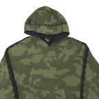 CHAMPION Boys Green Camouflage Hoodie 2XL Cotton Blend Pullover