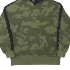 CHAMPION Boys Green Camouflage Hoodie 2XL Cotton Blend Pullover