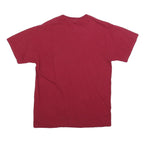 NCAA Mens Red We Bust Ours Football Helmet Graphic T-Shirt M Short Sleeve Crew