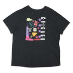 AIR JORDAN Mens Black Graphic T-Shirt XL Short Sleeve Crew Neck Chicago Print