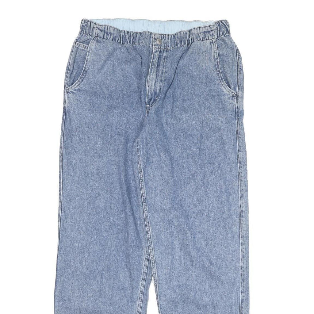 LEVI'S Womens Jeans Blue Relaxed Straight Denim Light W32 L30 Drawstring Waist