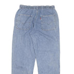 LEVI'S Womens Jeans Blue Relaxed Straight Denim Light W32 L30 Drawstring Waist