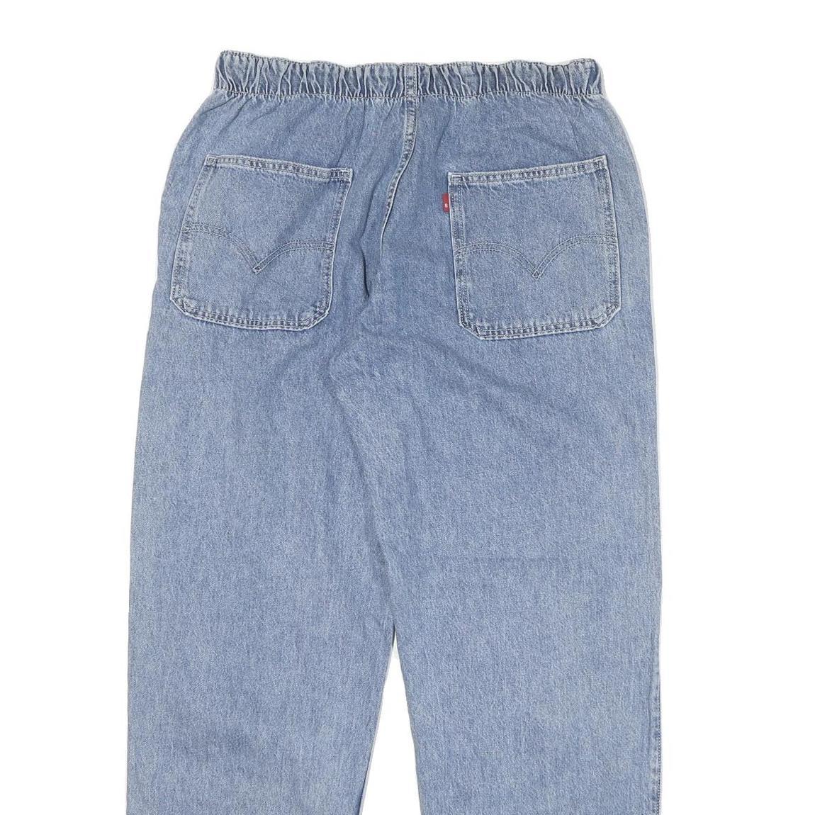 LEVI'S Womens Jeans Blue Relaxed Straight Denim Light W32 L30 Drawstring Waist