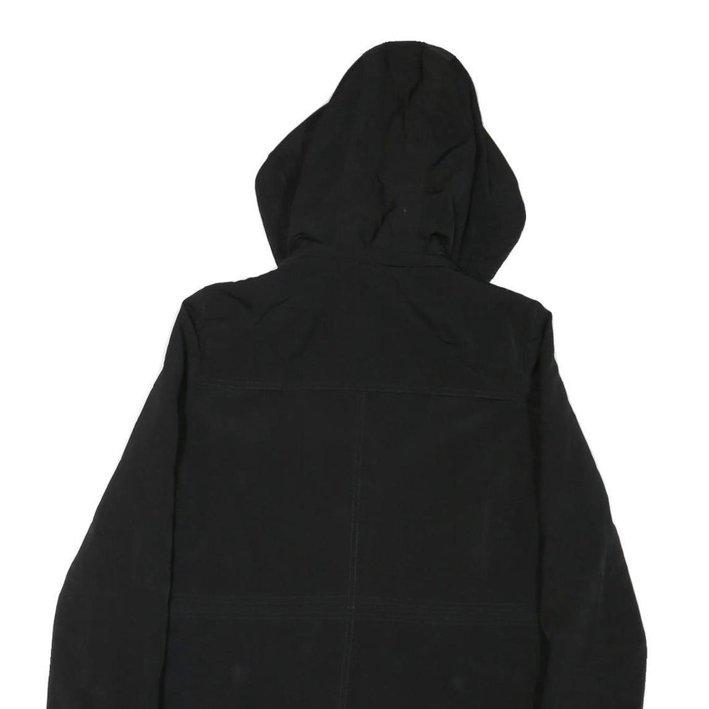 NAUTICA Womens Black Jacket M Polyester Blend Plain Zip Hooded Casual Outerwear