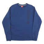 NIKE Mens Blue Crew Neck M Cotton Blend Sweatshirt Sports Casual Activewear