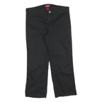 DICKIES Womens Black Regular Fit Straight Leg Trousers Cotton Blend W30 L23