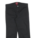 DICKIES Womens Black Regular Fit Straight Leg Trousers Cotton Blend W30 L23