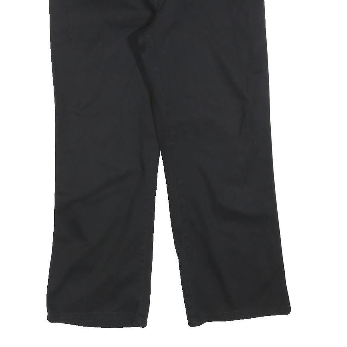 DICKIES Womens Black Regular Fit Straight Leg Trousers Cotton Blend W30 L23