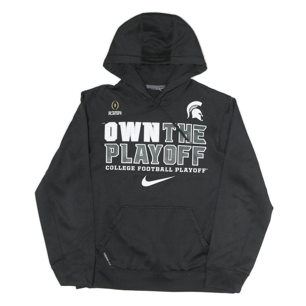 NIKE Mens Black Own The Playoff Polyester Blend Hoodie S College Football
