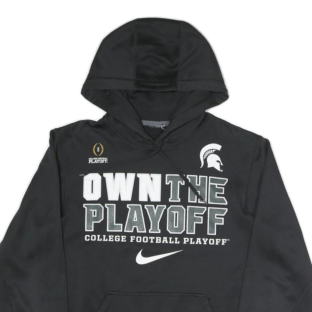 NIKE Mens Black Own The Playoff Polyester Blend Hoodie S College Football