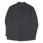 RENATO CAVALI BY SCHILD Mens Black Double Breasted Wool Jacket XL Plain Button