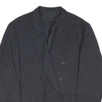 RENATO CAVALI BY SCHILD Mens Black Double Breasted Wool Jacket XL Plain Button