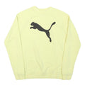 PUMA Mens Yellow XS Crew Neck Cotton Blend Sweatshirt Pullover Casual Wear